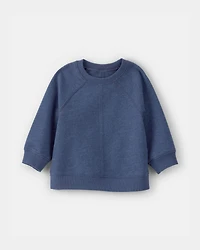 Baby Boy French Terry Pullover Sweatshirt - Blue
