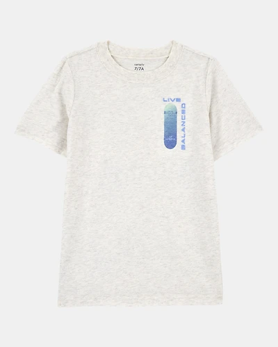 Kid Short-Sleeve Skateboard Tee - Grey
