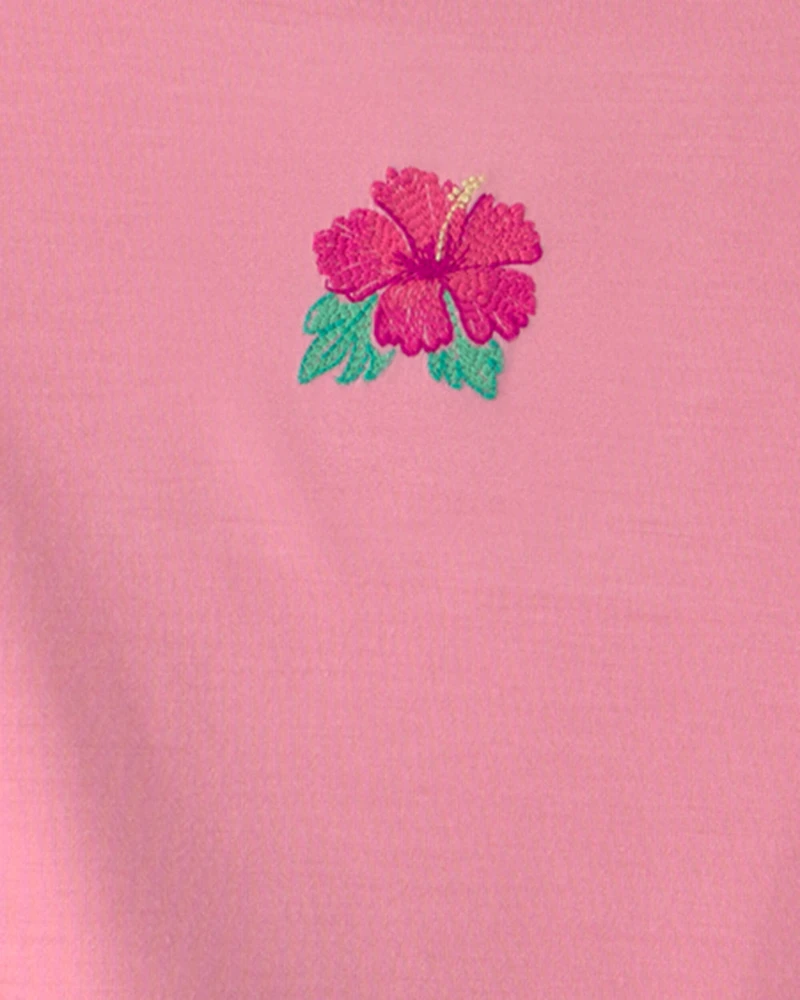 Girls 2-Piece Flower Sleeveless Pajama Set - Pink