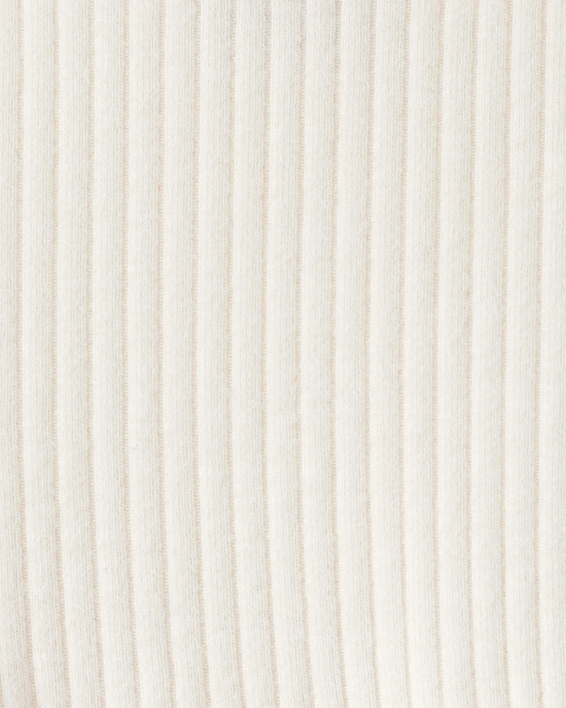 Baby Girl Long-Sleeve Peplum Top - White