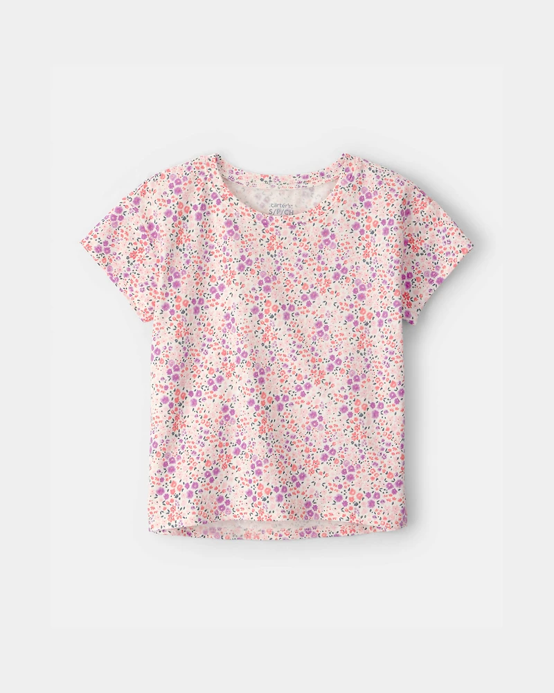 Girls Floral Top - Pink