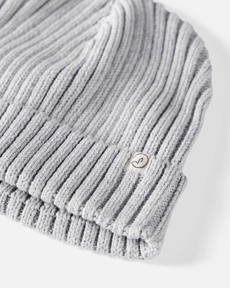 Toddler Organic Cotton Sweater Knit Beanie
