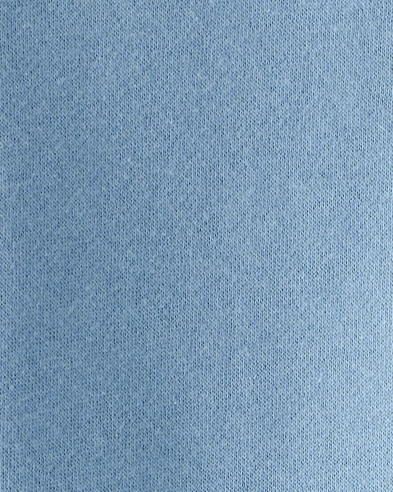 Toddler Boy Solid Fleece Long-Sleeve Sweatshirt - Blue