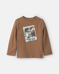 Boys Dinosaur Long-Sleeve Graphic Tee - Brown