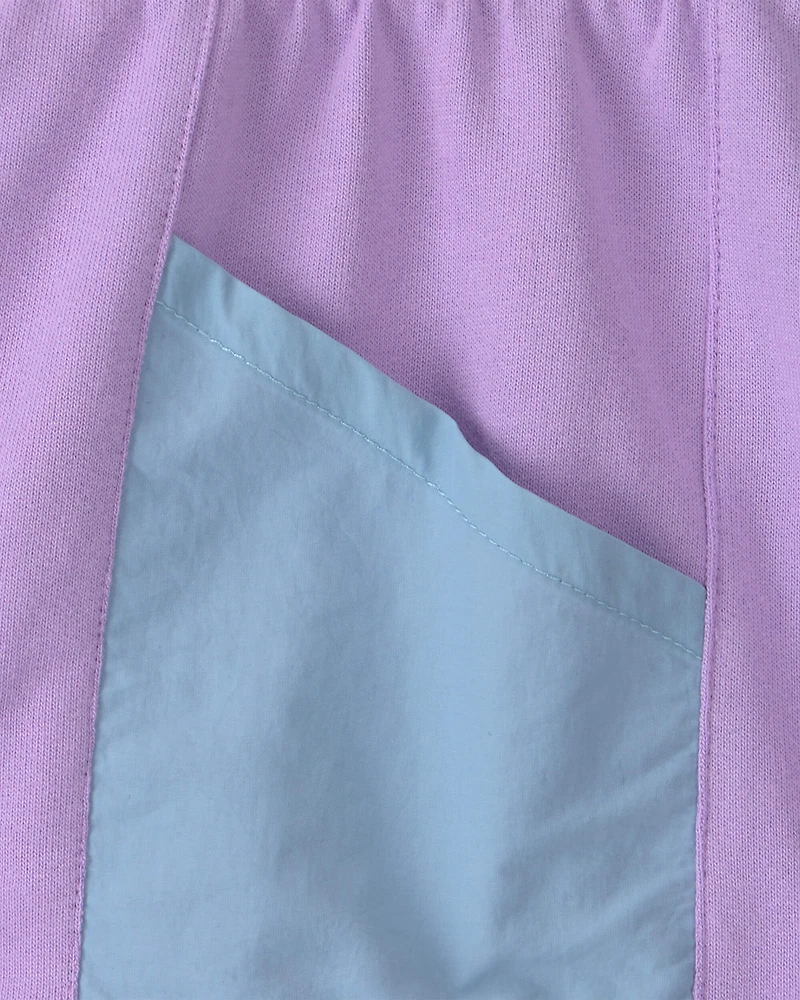 Toddler Girl French Terry Shorts - Purple/Blue