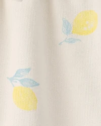 Baby Girl French Terry Shorts - Cream