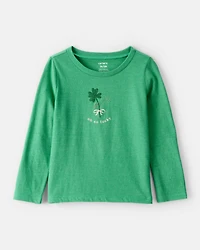 Toddler Girl St. Patrick's Day Shamrock Long-Sleeve Graphic Tee - Green