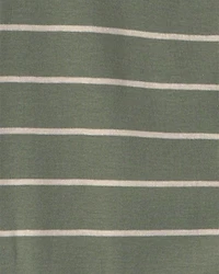 Boys 4-Piece 'Bearly Tired' 100% Cotton Snug Fit Pyjama Set -  Green/Cream