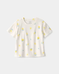 Toddler Girl Lemon Top - Cream