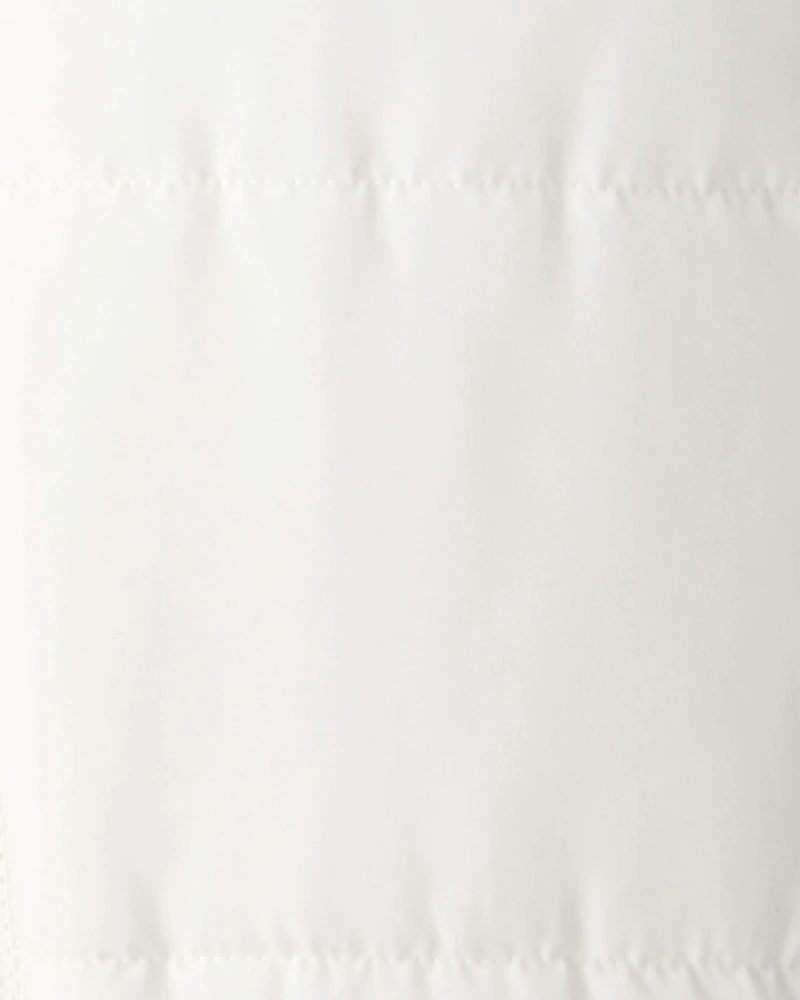 Baby 1-Piece Bear Ears Hooded Pram Snowsuit - Cream