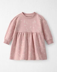 Baby Girl Organic Cotton Dress Pink Bunny Print