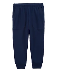 Toddler Boy Solid Loose Fit Waffle Knit 2-Piece Pyjamas - Navy