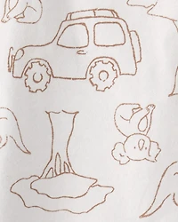 Baby Boy 2-Piece Short-Sleeve Bodysuit & Short Set - Brown/White