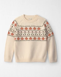 Kids Organic Cotton Fair Isle Sweater Knit Pullover