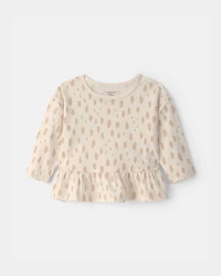 Baby Girl Long Sleeve Printed Top - Multi