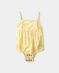 Baby Girl 1-Piece Shell Swimsuit - Yellow