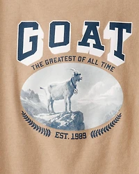 Boys GOAT Long-Sleeve Graphic Tee - Taupe