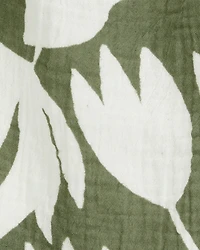 Baby Tropical Floral Sleeveless Tank - Green