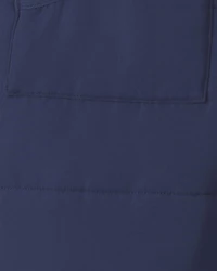 Baby Boy Solid Quilted Pramsuit- Navy