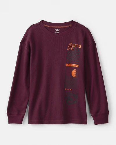 Boys Racing Long-Sleeve Graphic Tee - Red