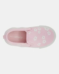 Toddler Slip-On Floral Sneakers - Pink
