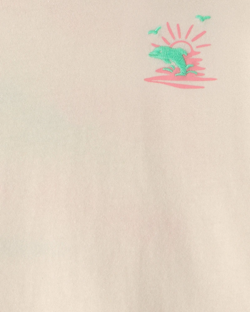 Baby Girl 'Where the Sun Never Sets' Graphic Tee - Cream
