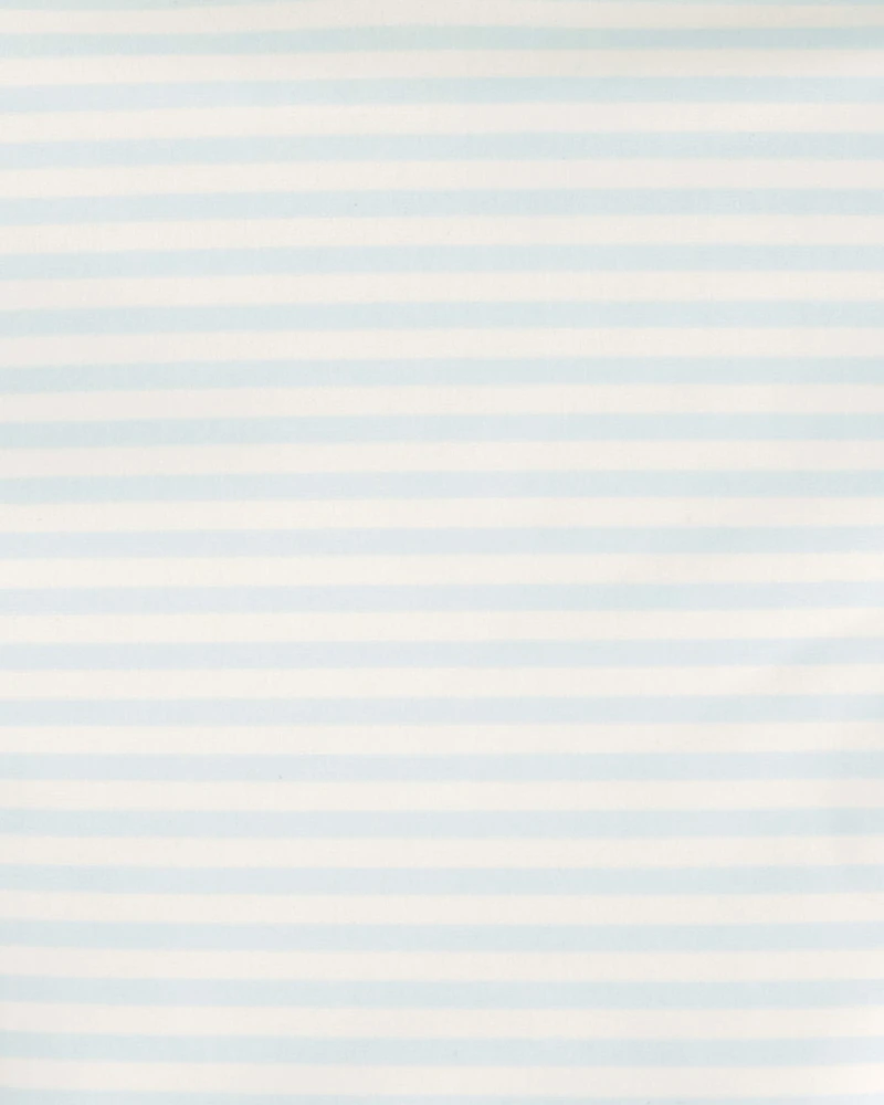 Girls 3-Piece Lemon Striped Rashguard Swimsuit Set - Blue