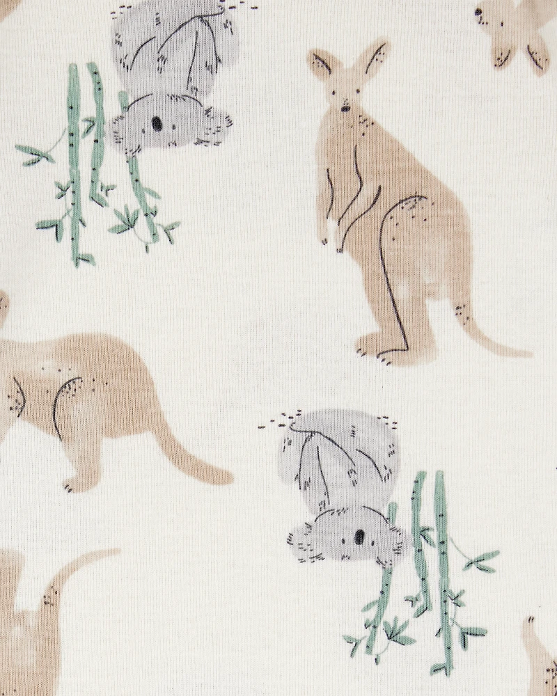 Baby Boy 5-Pack Kangaroo Cloud Short-Sleeve Bodysuits