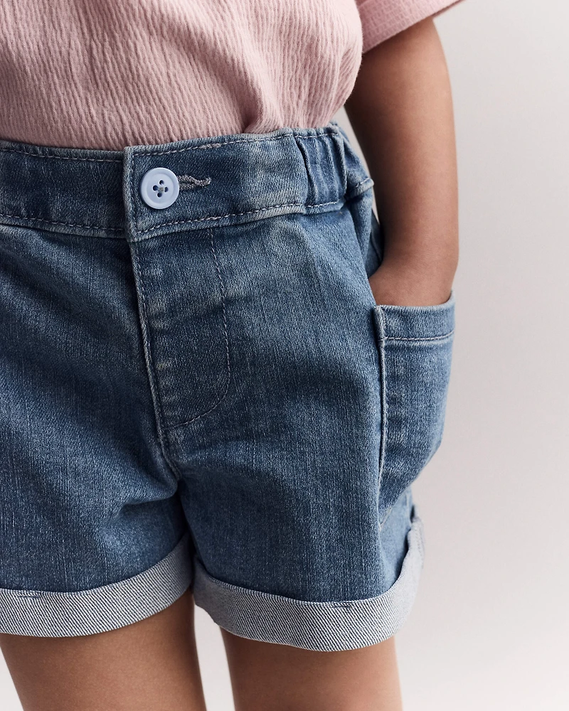 Toddler Girl Mom Short Denim