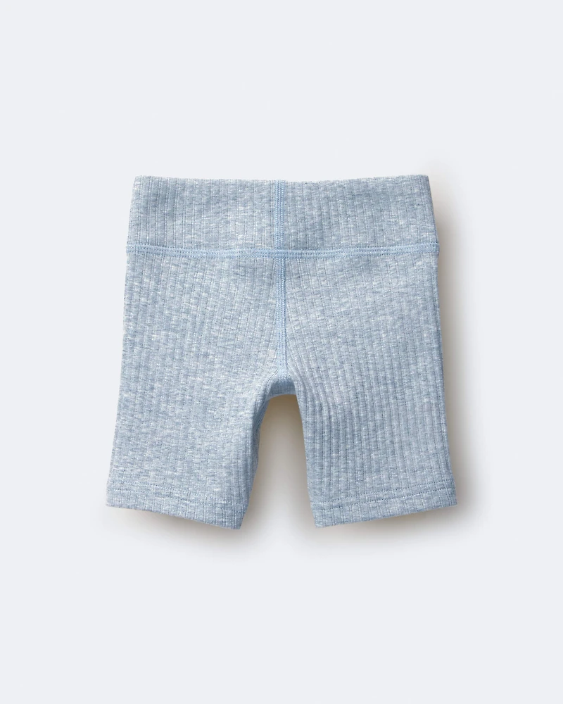Toddler Girl Brooklyn Bike Shorts - Heather Grey
