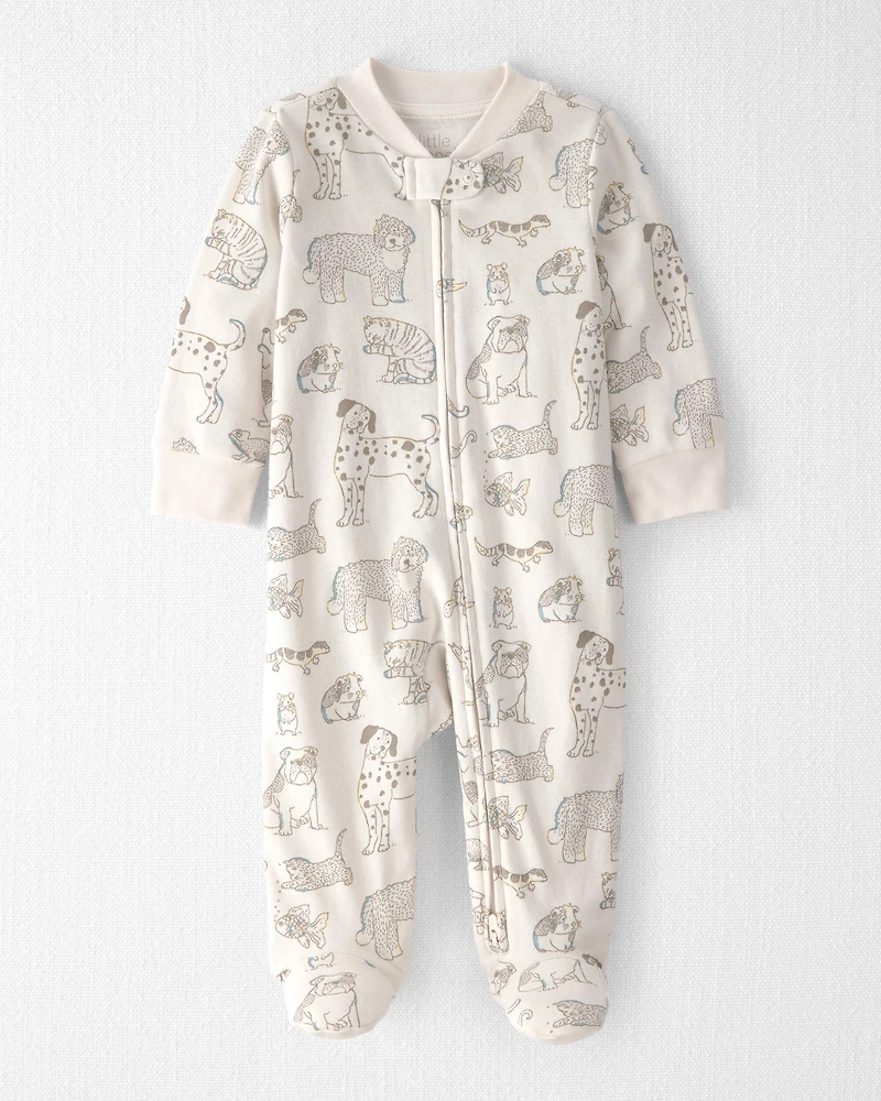 Baby Organic Cotton Sleeper Pyjama Pet-Print