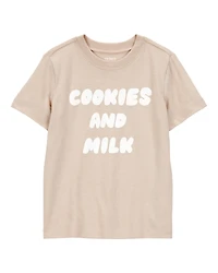 Toddler Boy Cookies & Milk Short-Sleeve Graphic Tee - Khaki