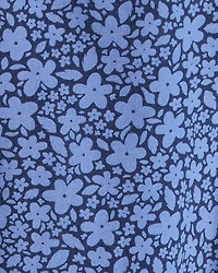 Girls Cotton Floral Stretch Flare Leggings - Purple