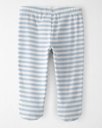 Baby Organic Cotton Striped Footed Pants