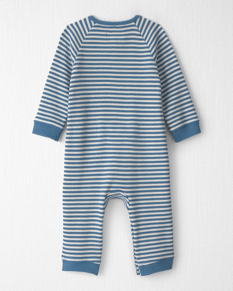 Baby Organic Cotton Waffle Knit Jumpsuit