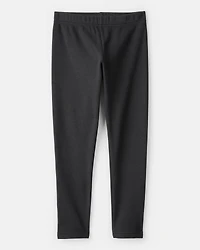 Girls Pull-On Stretch Leggings - Black