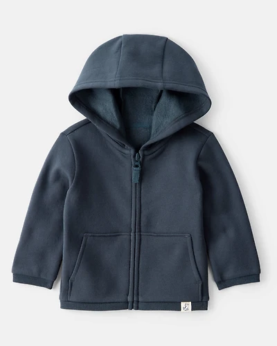 Baby Boy Long-Sleeve Zip-Up Jacket - Navy Blue