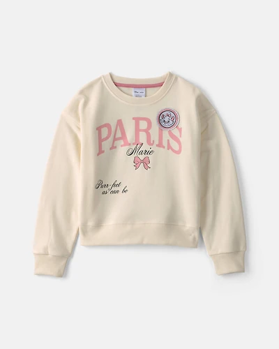Girls Disney© Marie Pullover Sweatshirt - White