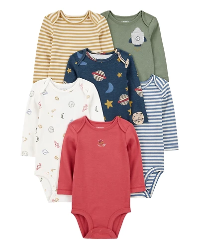 Baby 6-Pack Long-Sleeve Original Bodysuits