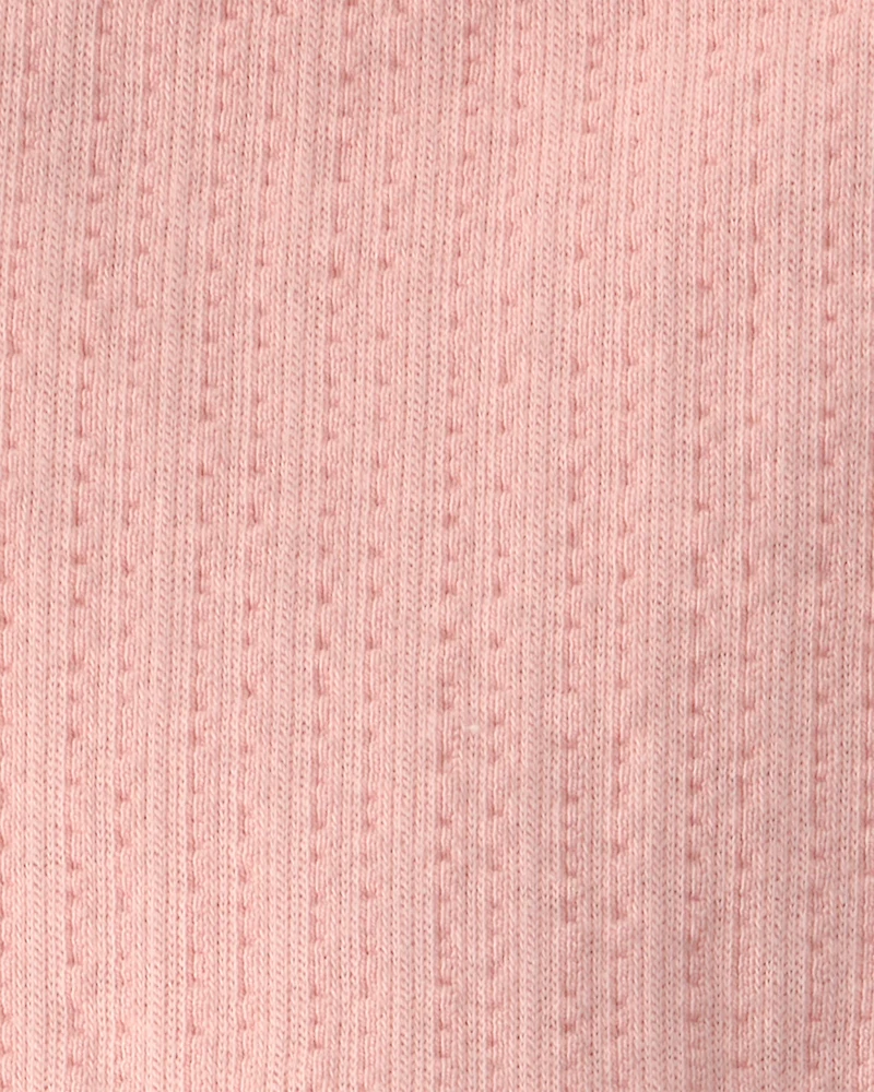 Baby Girl Solid Sleeveless Romper - Blush