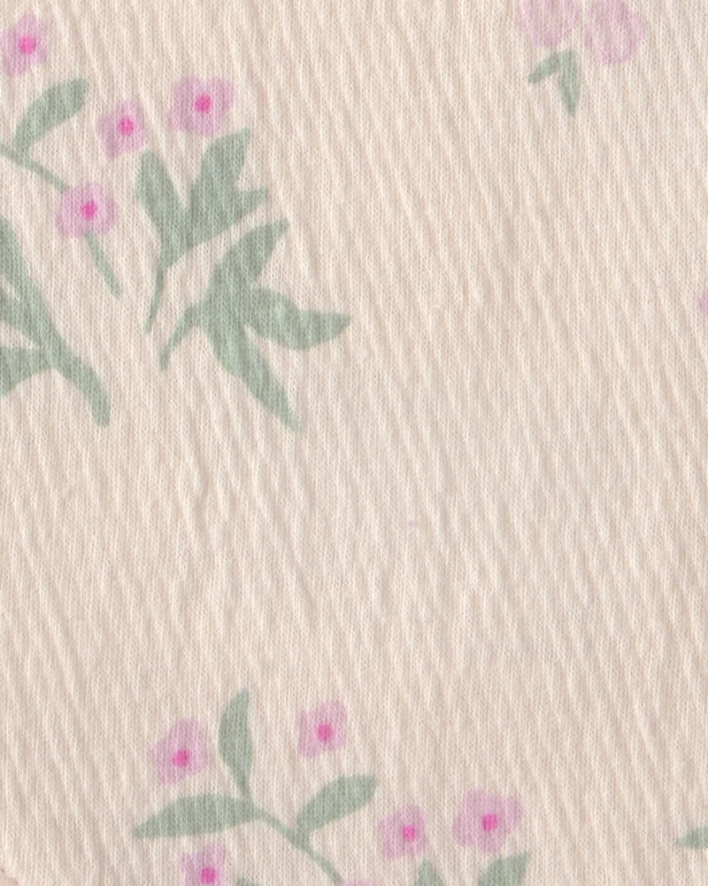 Baby Girl 2-Pack Floral Bibs - Purple/Ivory