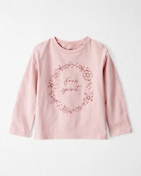Toddler Girl Organic Cotton Free Spirit Long-Sleeve Jersey Tee