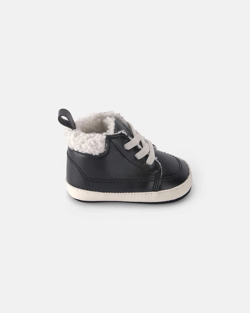 Baby Boy High Top Sneakers - Black