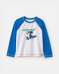 Toddler Boy Disney© Mickey Mouse Rashguard - White/Blue