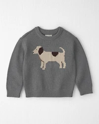 Toddler Organic Cotton Dog Sweater Knit Pullover