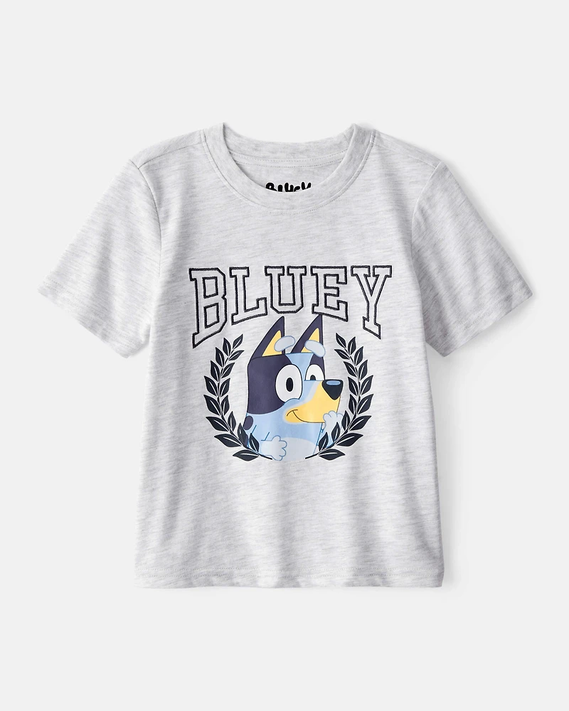 Toddler Neutral Bluey Short-Sleeve Graphic Tee - Grey
