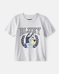 Toddler Neutral Bluey Short-Sleeve Graphic Tee - Grey
