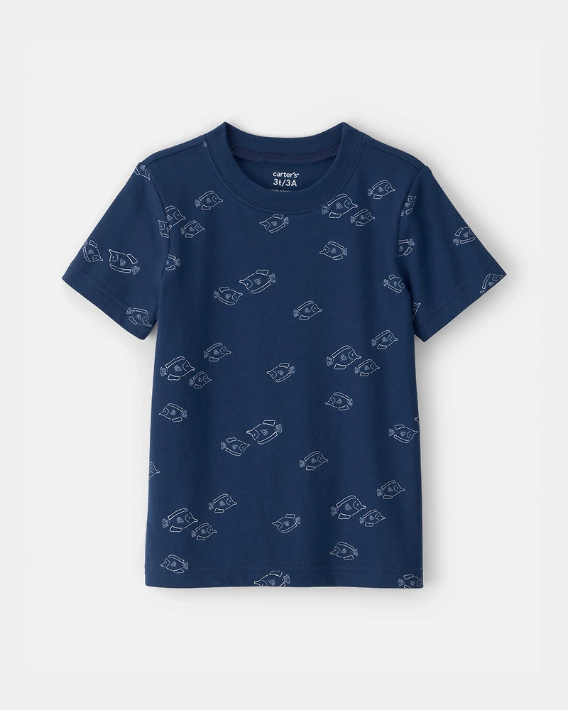 Toddler Boy Fish T-Shirt - Blue