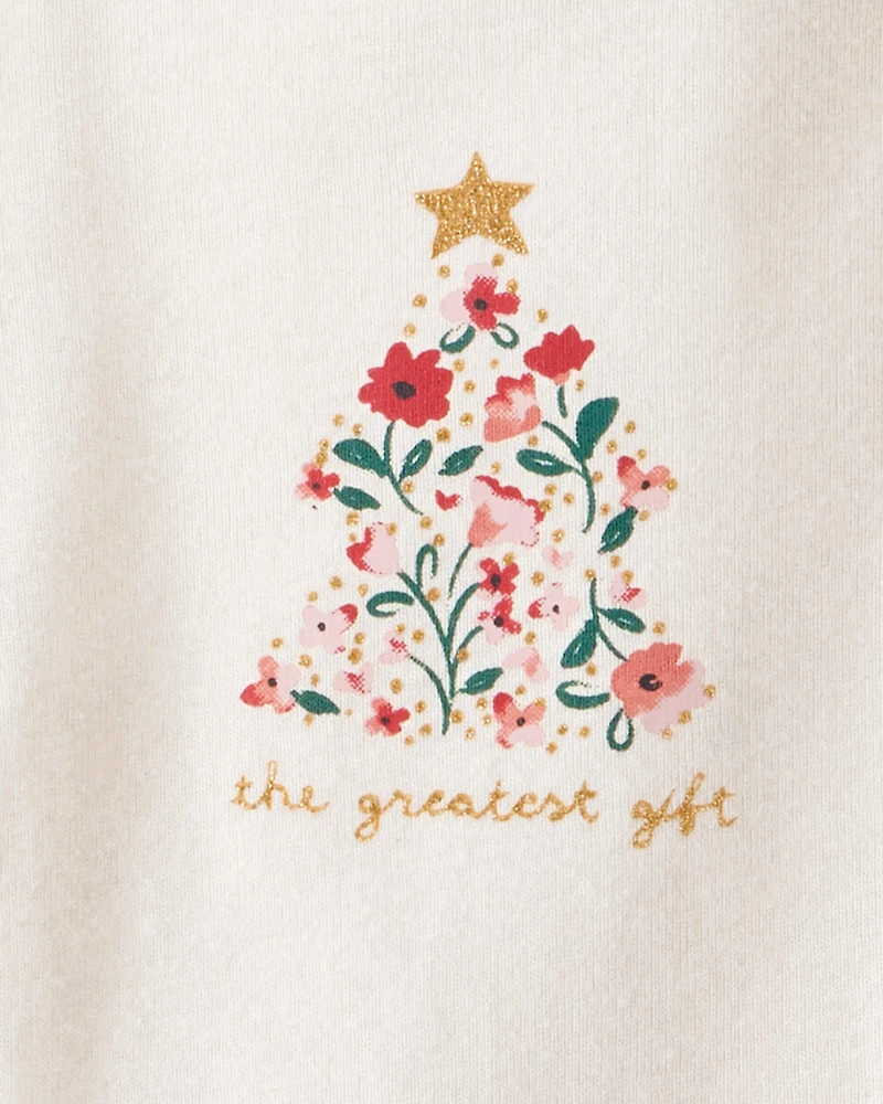 Baby Girl Christmas 3-Piece Sleeper Set