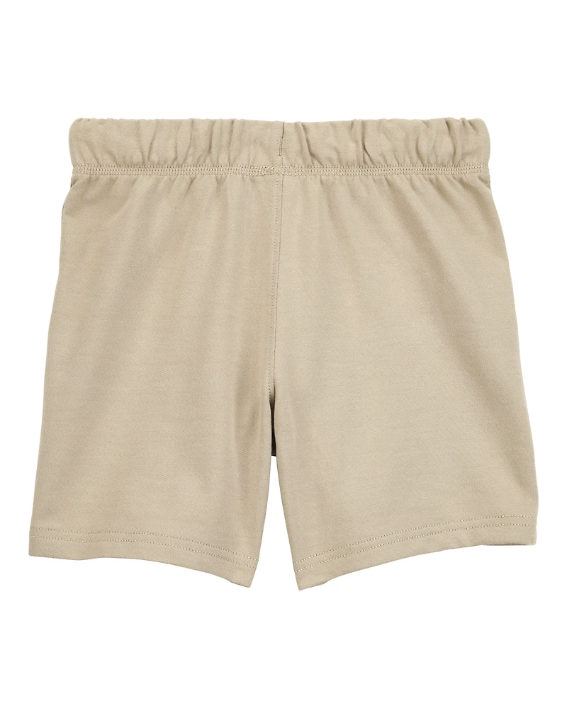 Boys Pull-On French Terry Shorts - Khaki